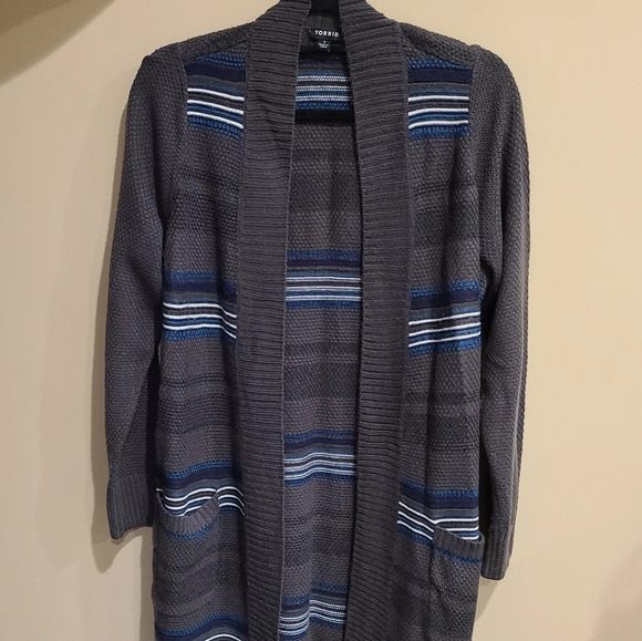 Torrid Women's Cardigan Open Front two pockets sz.1 - Picture 1 of 11